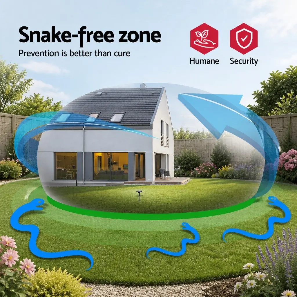 Snake Repeller Garden Yard Farm Orchard 6 Piece Solar Powered Ultrasonic