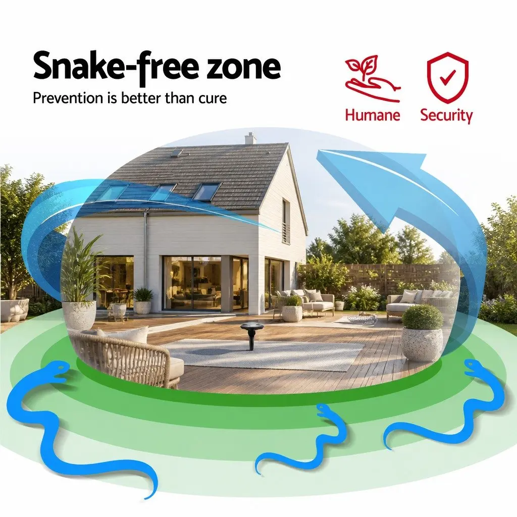 8 Ultrasonic Solar Snake Repellers