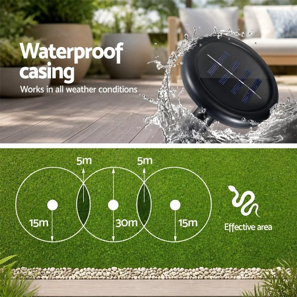 8 Ultrasonic Solar Snake Repellers