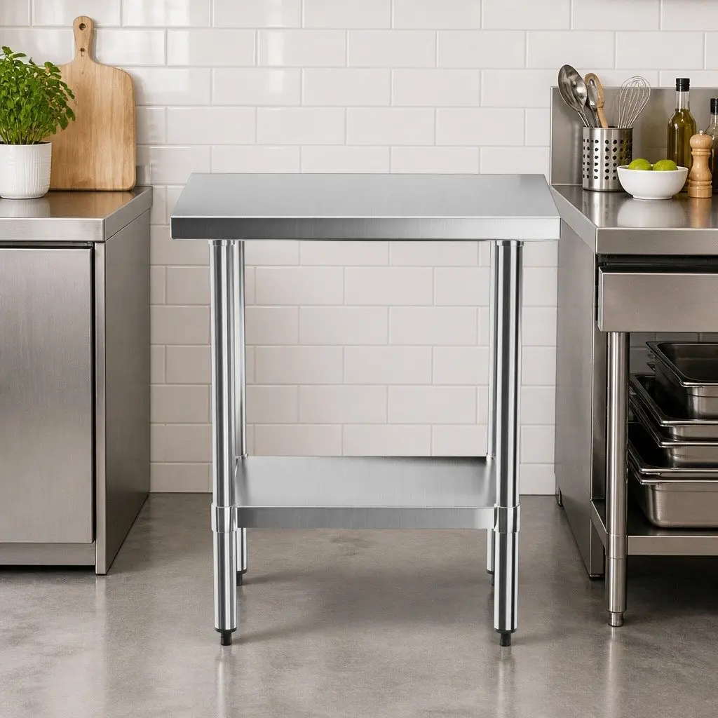 Stainless Steel Kitchen Work Table for Prep Station 610x760mm