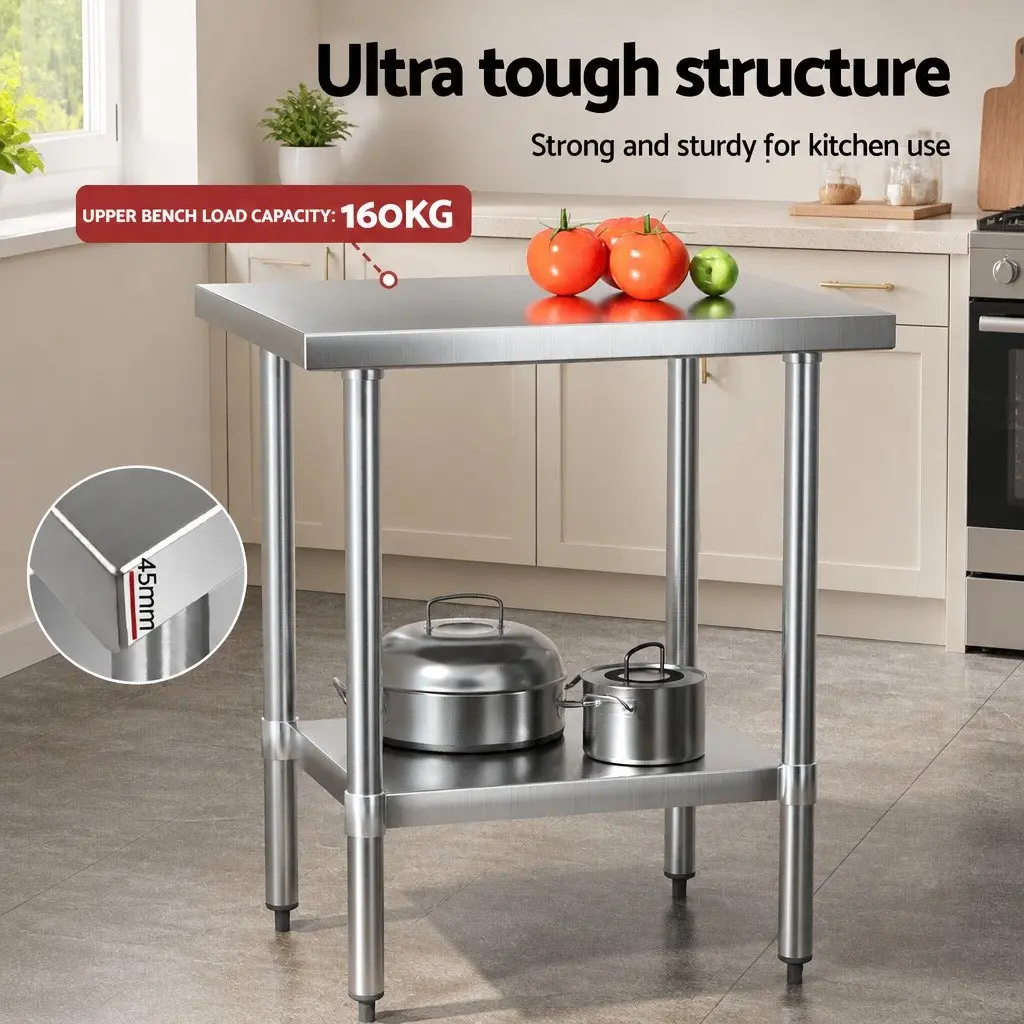 Stainless Steel Kitchen Work Table for Prep Station 610x760mm