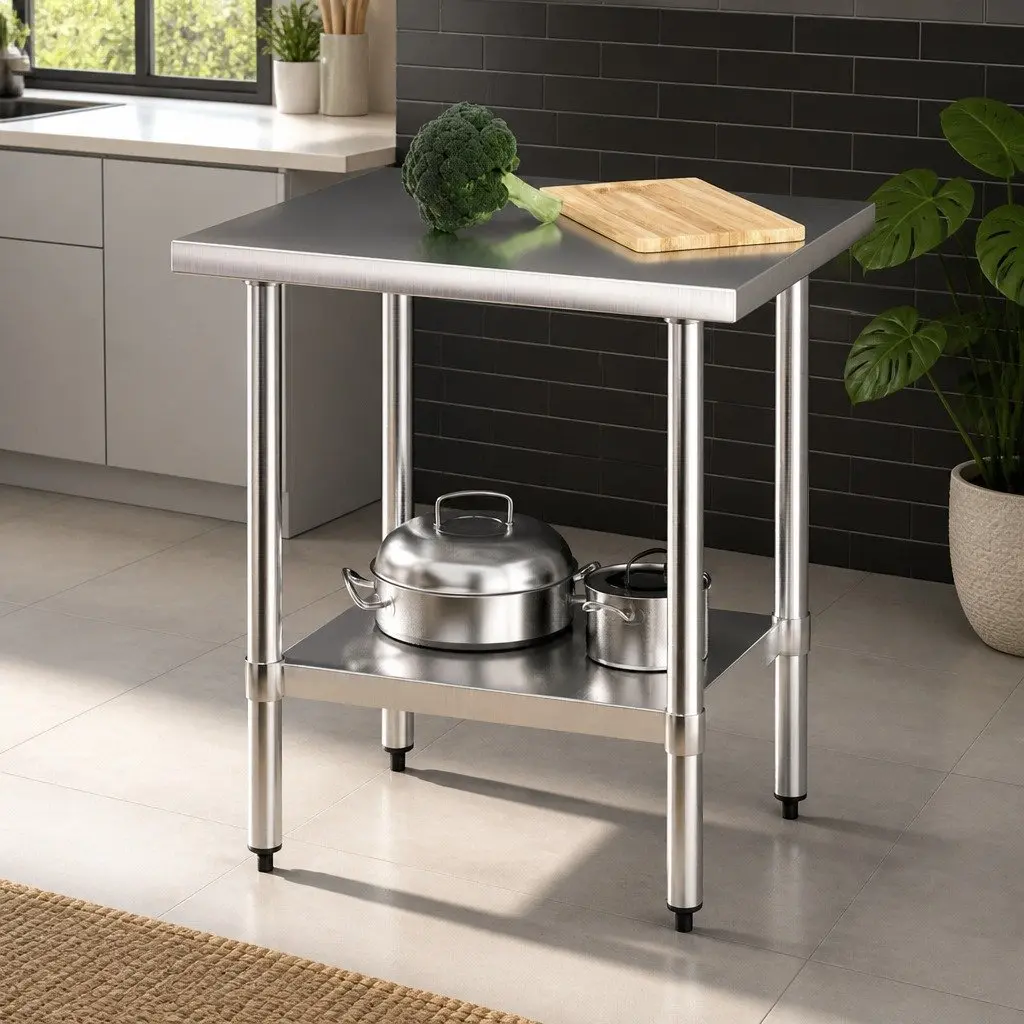 Stainless Steel Kitchen Work Table for Prep Station 610x760mm