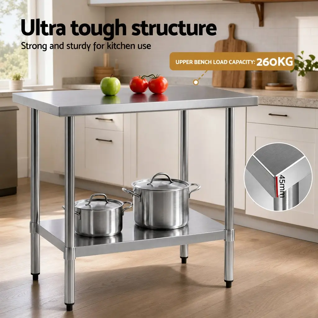 Stainless Steel Kitchen Work Bench 914x762mm