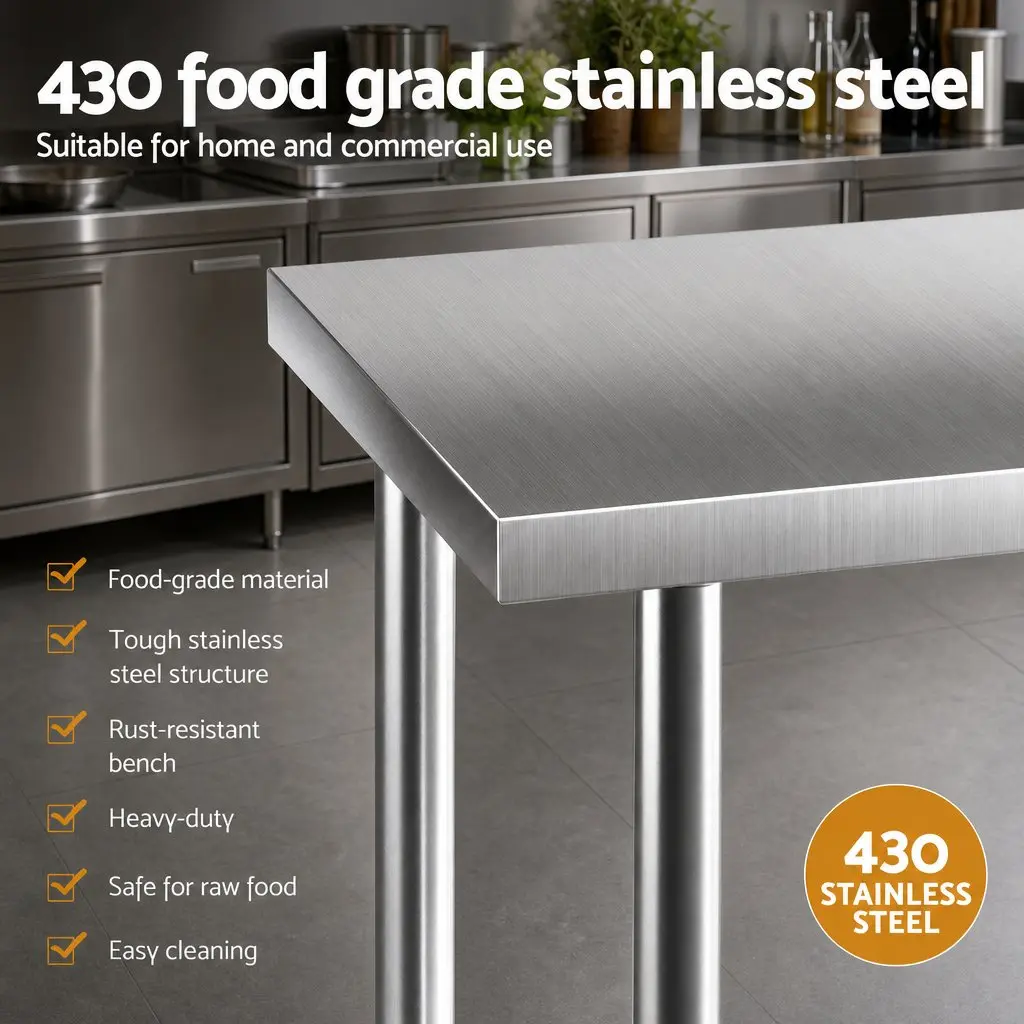 Stainless Steel Kitchen Work Bench 1524x762mm