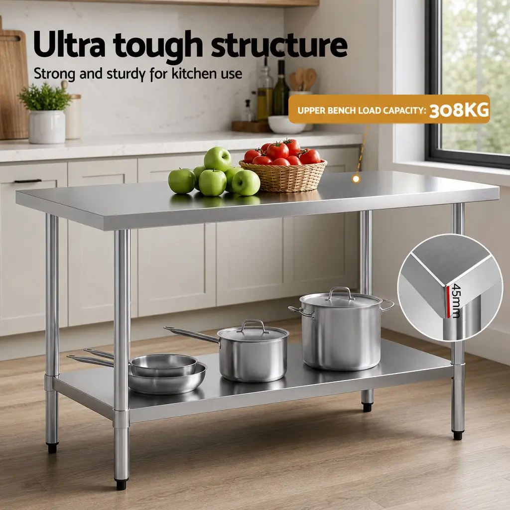 Stainless Steel Kitchen Work Bench 1524x762mm