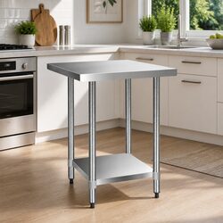 Stainless Steel Food Prep Bench 760x760mm Specifications