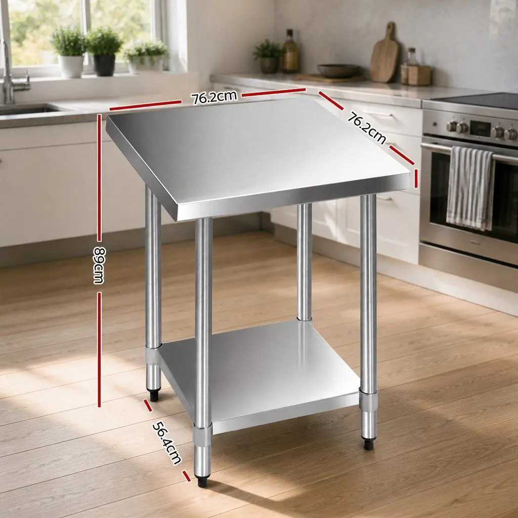 Stainless Steel Food Prep Bench 760x760mm