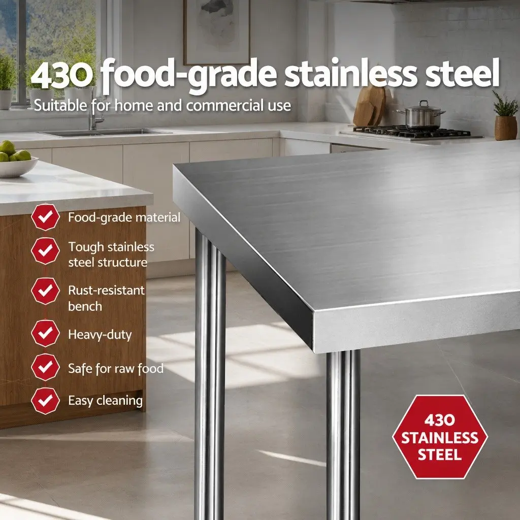 Stainless Steel Food Prep Bench 760x760mm