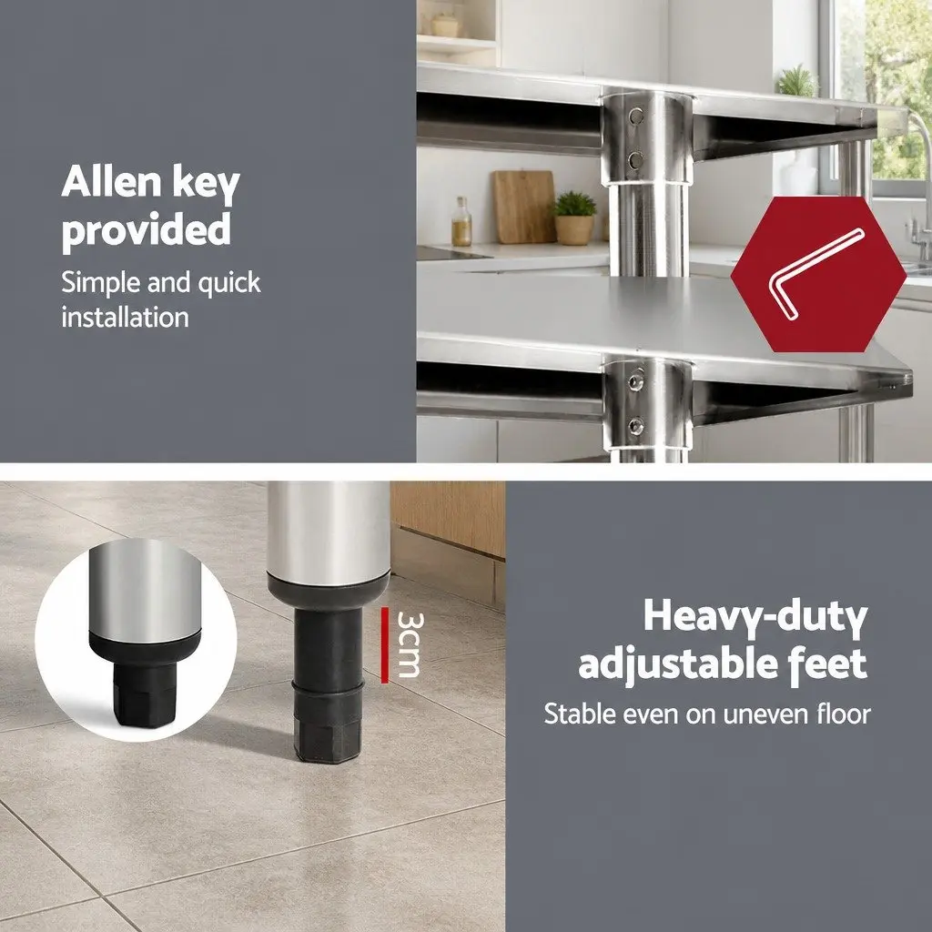 Stainless Steel Food Prep Bench 760x760mm