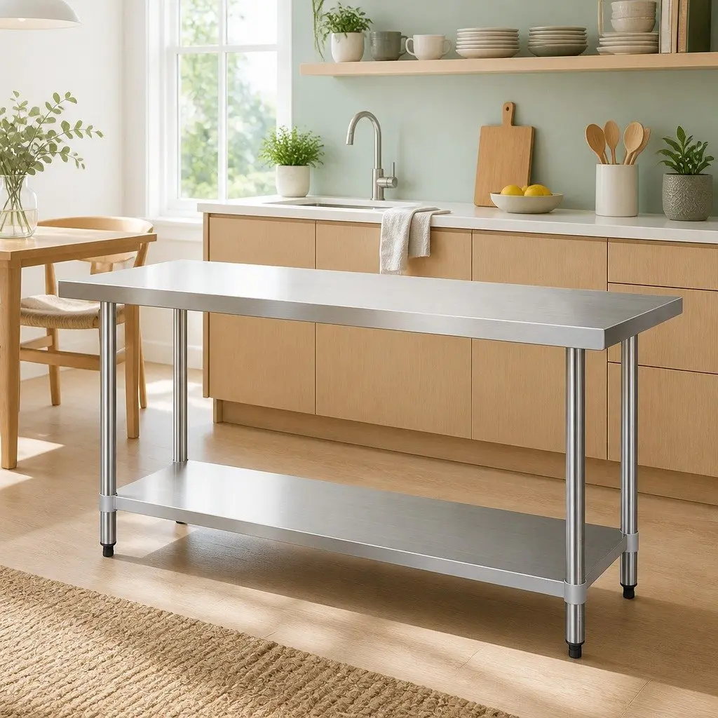 Stainless Steel Prep Table 1829x760mm for Commercial Use