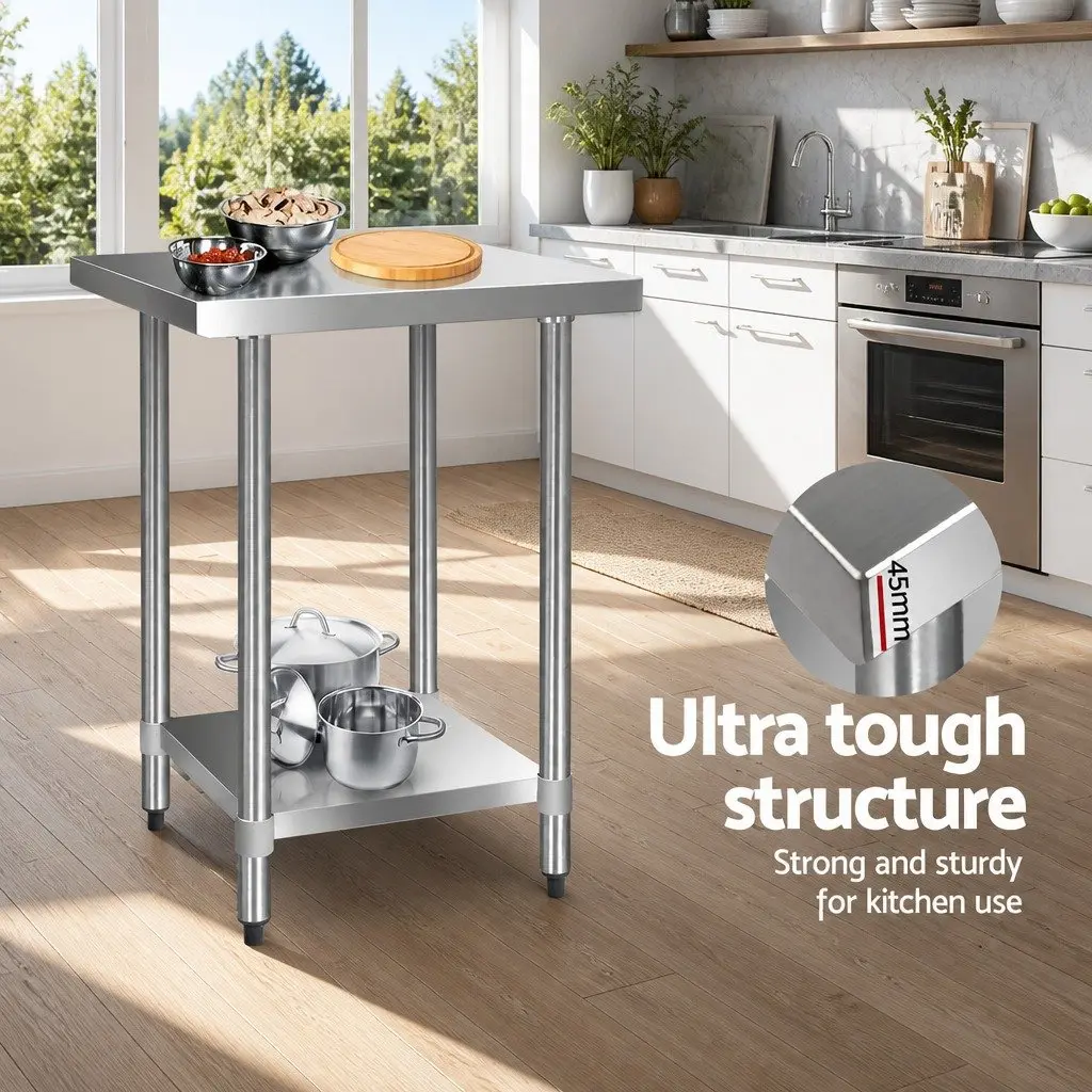 Stainless Steel Kitchen Work Bench for Food Preparation 610x610mm