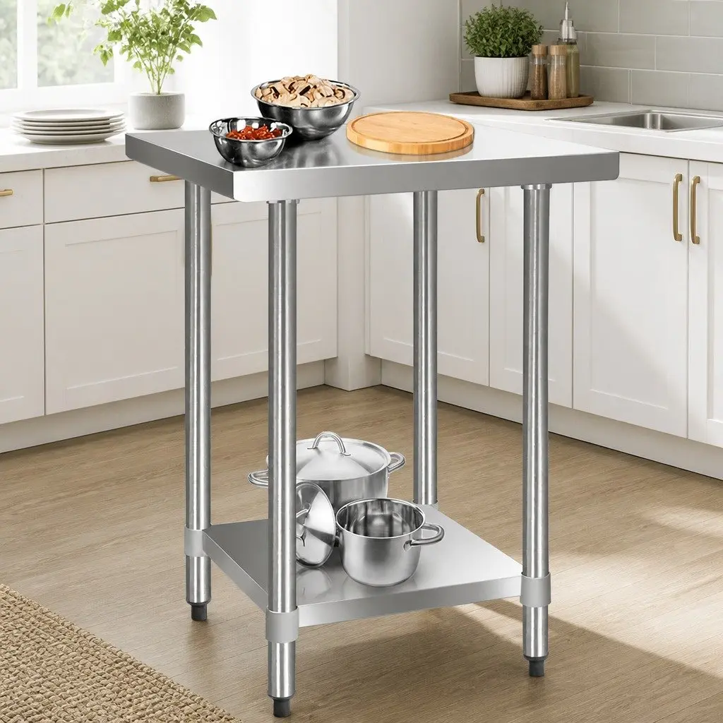 Stainless Steel Kitchen Work Bench for Food Preparation 610x610mm