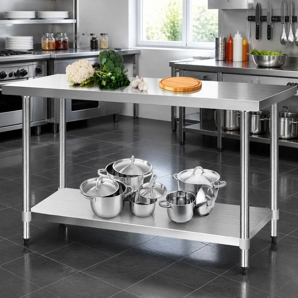Stainless Steel Work Bench Kitchen Prep Table 1524x610mm