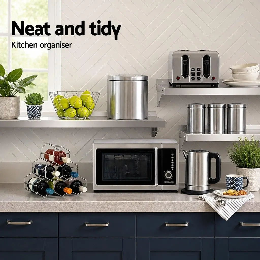 Stainless Steel Wall Mounted Kitchen Shelf Storage Rack 1200mm