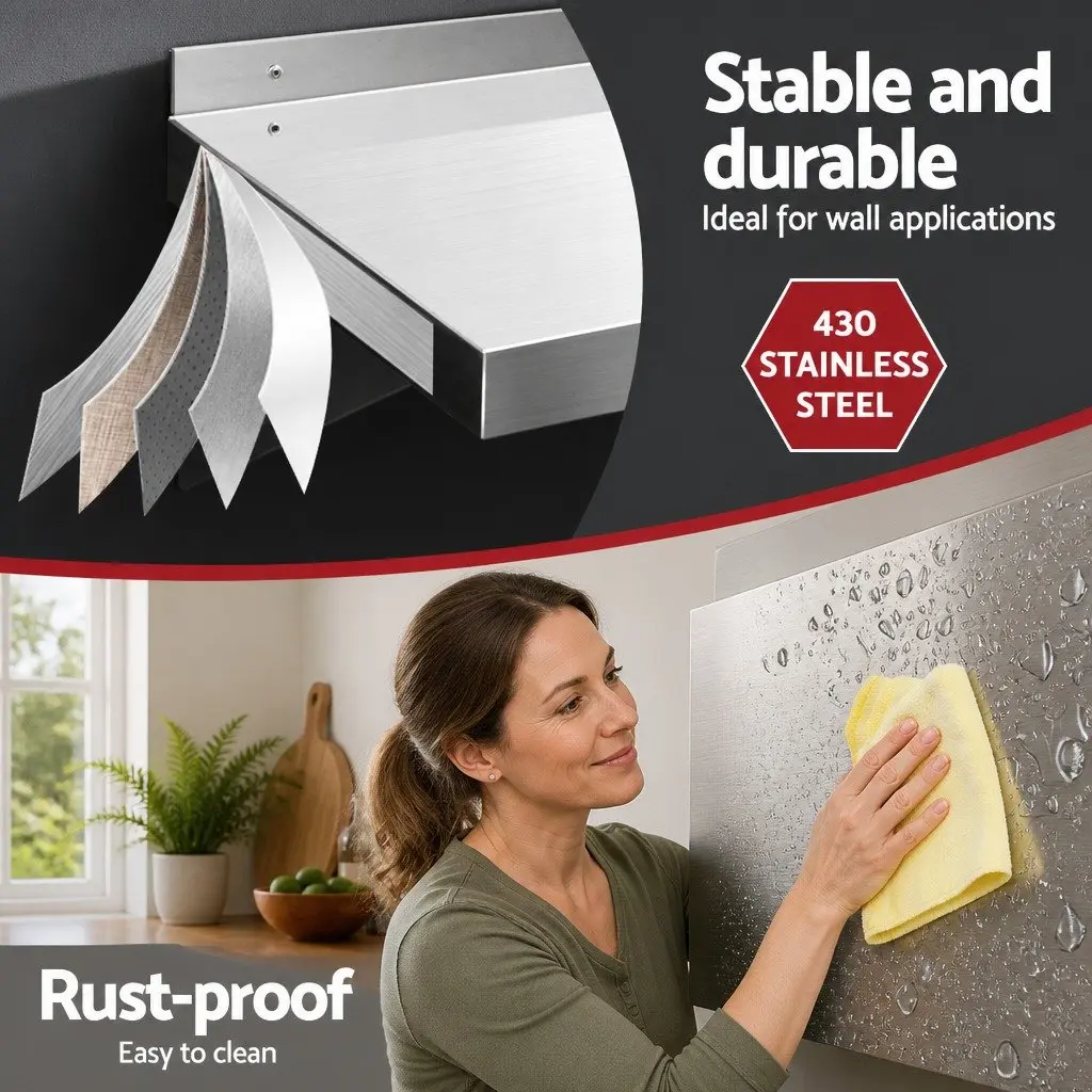 Stainless Steel Wall Mounted Kitchen Shelf Storage Rack 1200mm