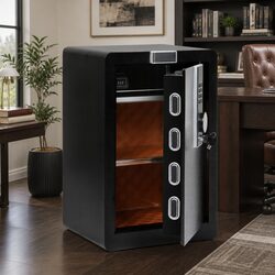60L Fingerprint Security Safe Box Digital Lock Cash Money Storage Home Office