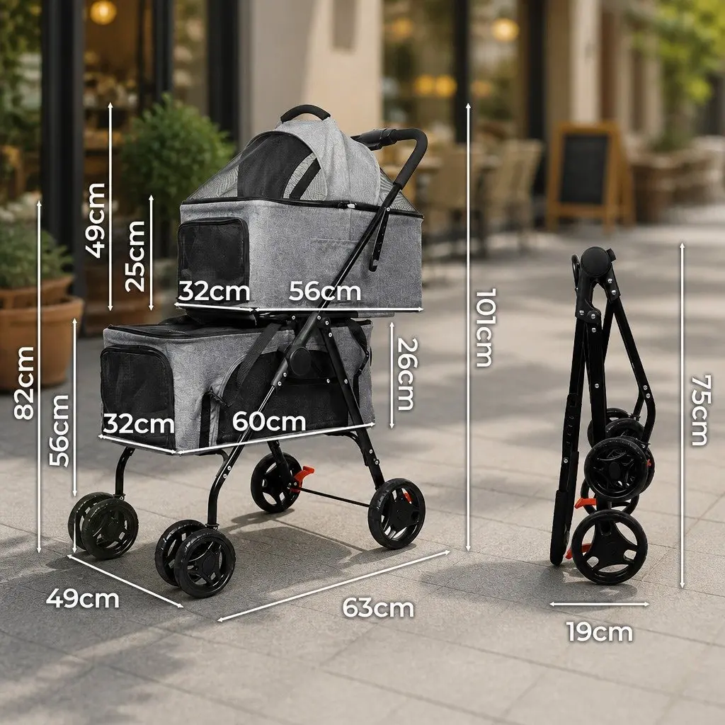Two-Tier Pet Stroller
