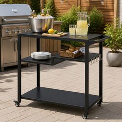 Outdoor Kitchen Cart: 111cm L x 50.7cm W x 93.5cm H