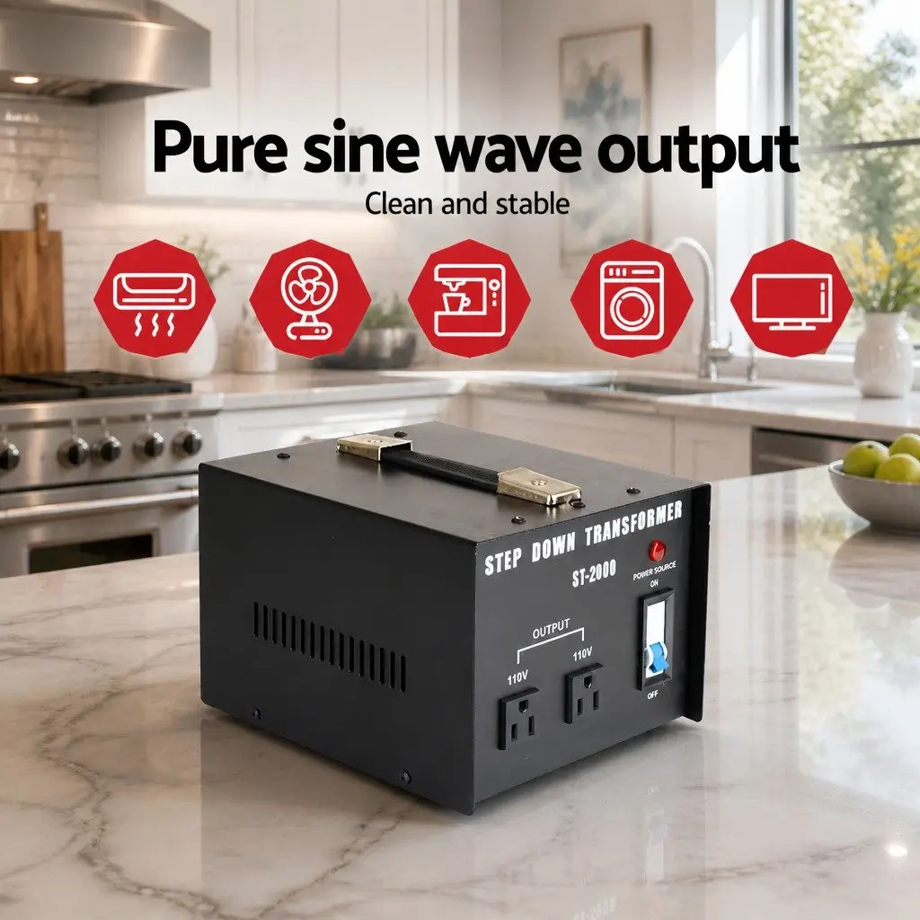 2000W Step Down Transformer 240V to 110V Converter Portable Power Australian