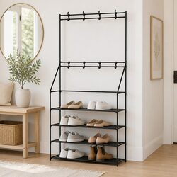 Specifications of the Five-Tier Shoe Rack Hall Tree for 16 Pairs