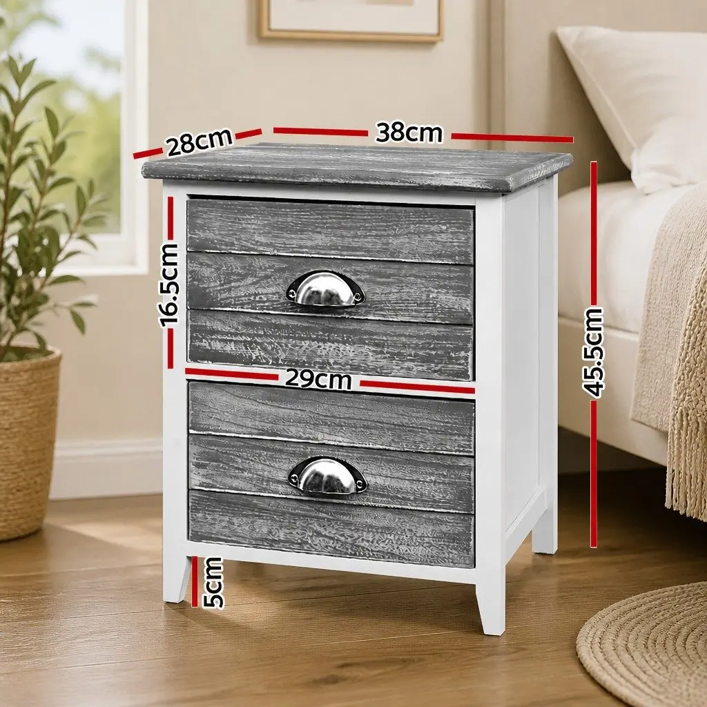 Vintage Two-Drawer Nightstand