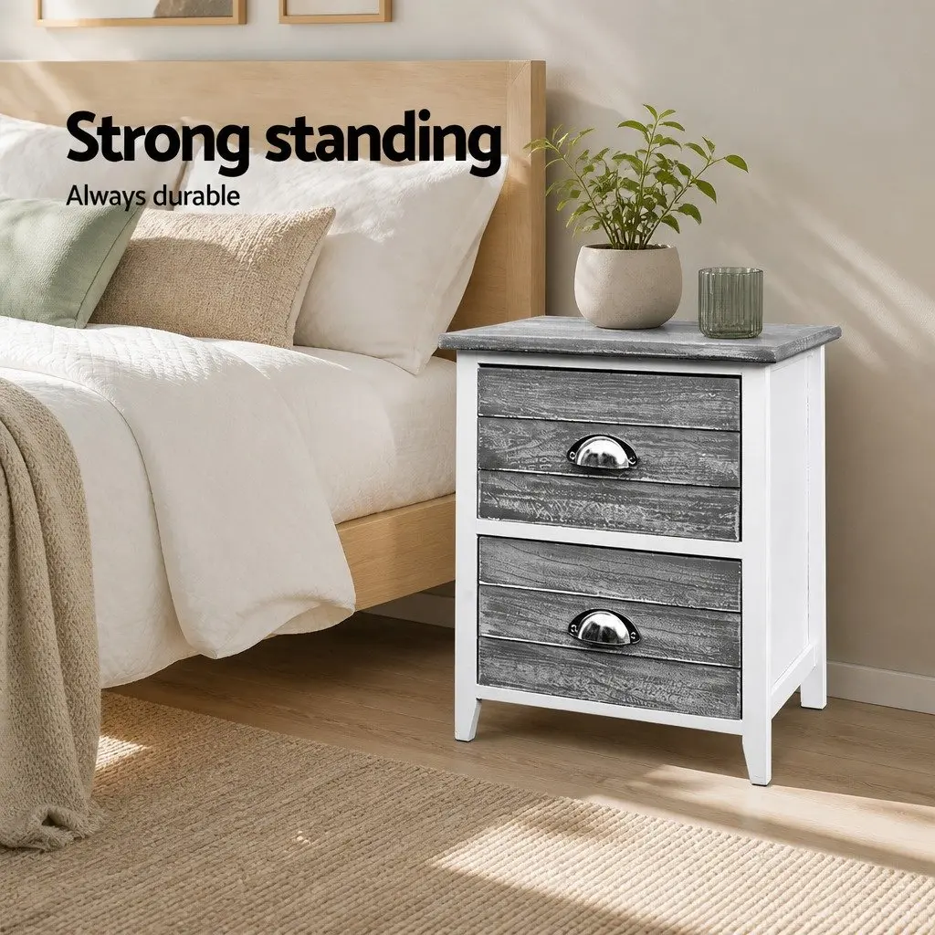 Vintage Two-Drawer Nightstand