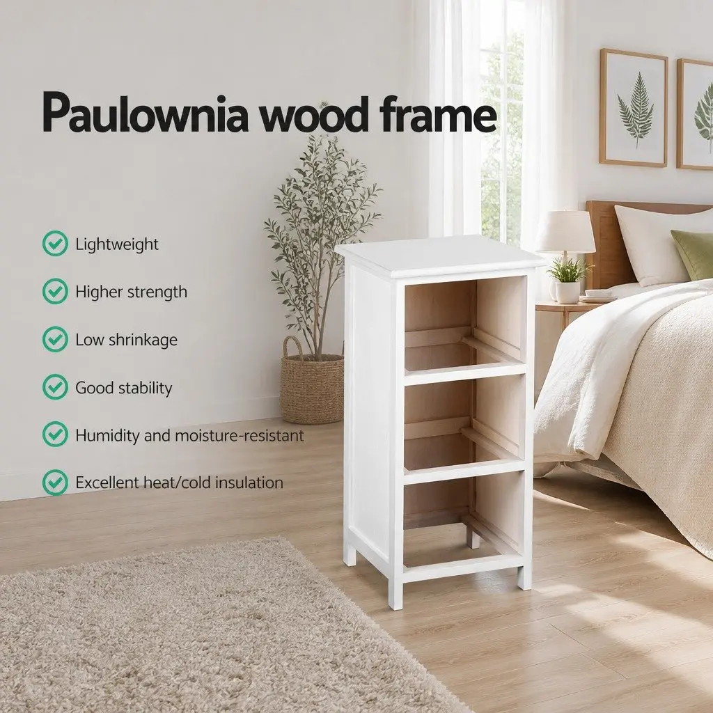 3-Drawer Bedside Table Cabinet