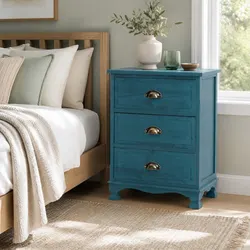 Specifications for Blue Vintage 3-Drawer Storage Cabinet