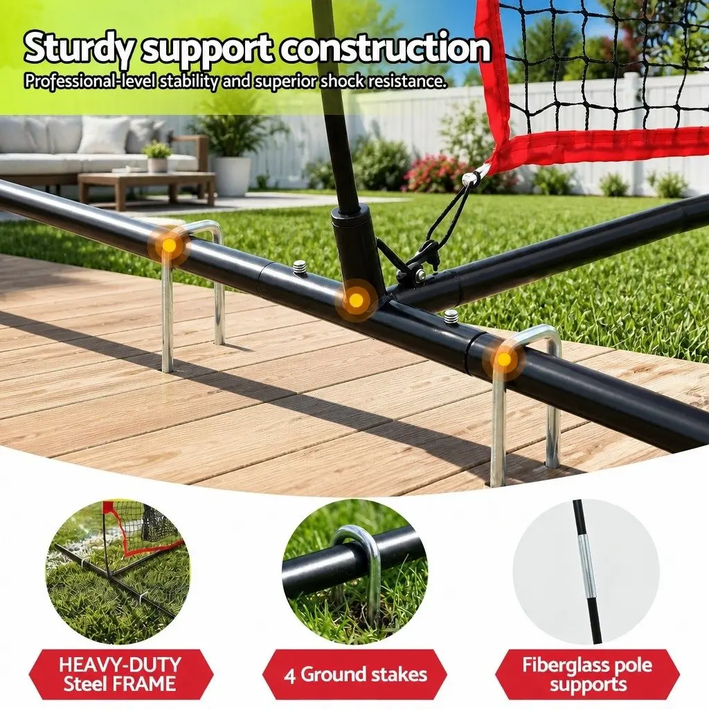 Football Training Net Portable Soccer Goal 1.8m for Backyard Practice with Five Target Rebounder Pockets