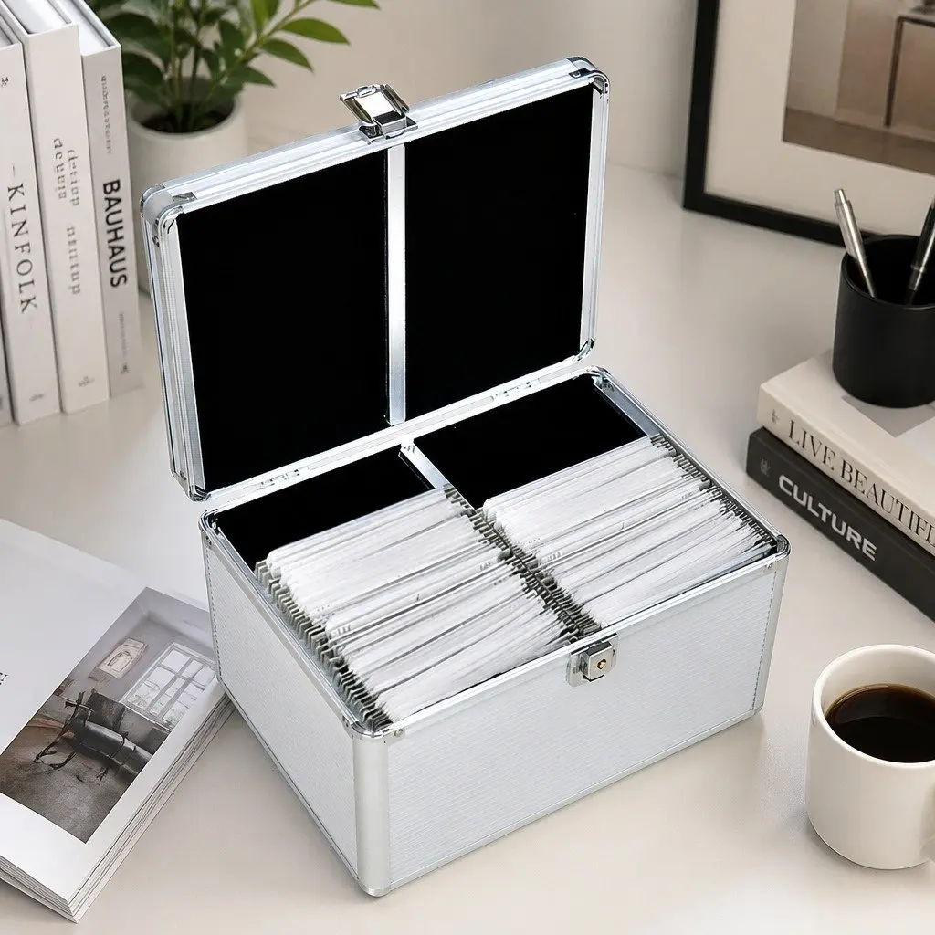 Aluminium CD DVD Organizer Box for 240 Discs