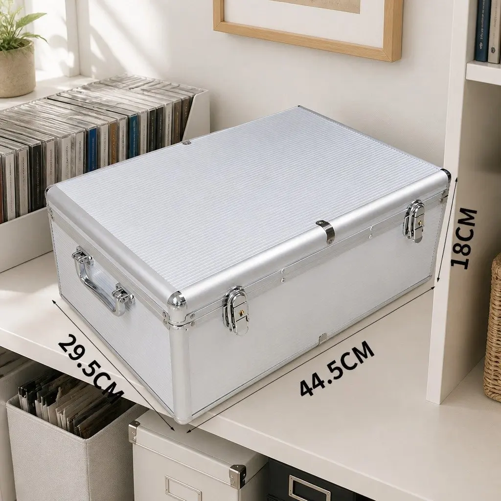 500 Disc Aluminium Storage Case for CDs and DVDs