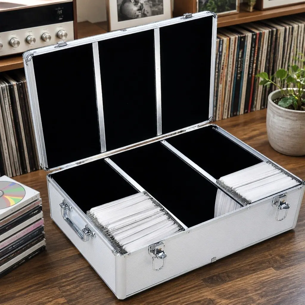 500 Disc Aluminium Storage Case for CDs and DVDs