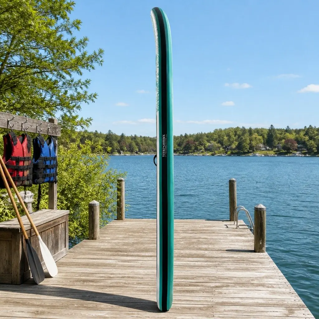 Inflatable Stand Up Paddle Board 10.6ft for Lakes Rivers and Open Water Green