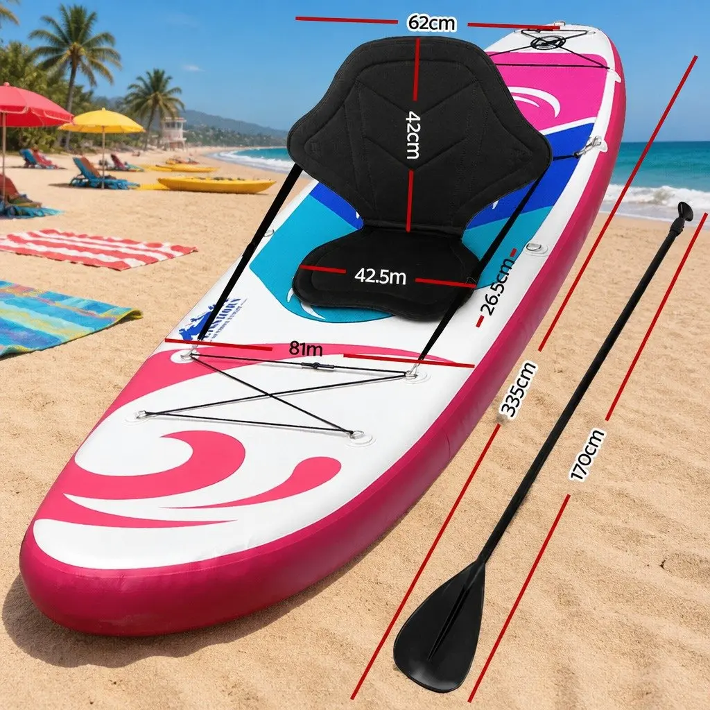 Inflatable Stand Up Paddle Board for Outdoor Recreation 11ft Pink
