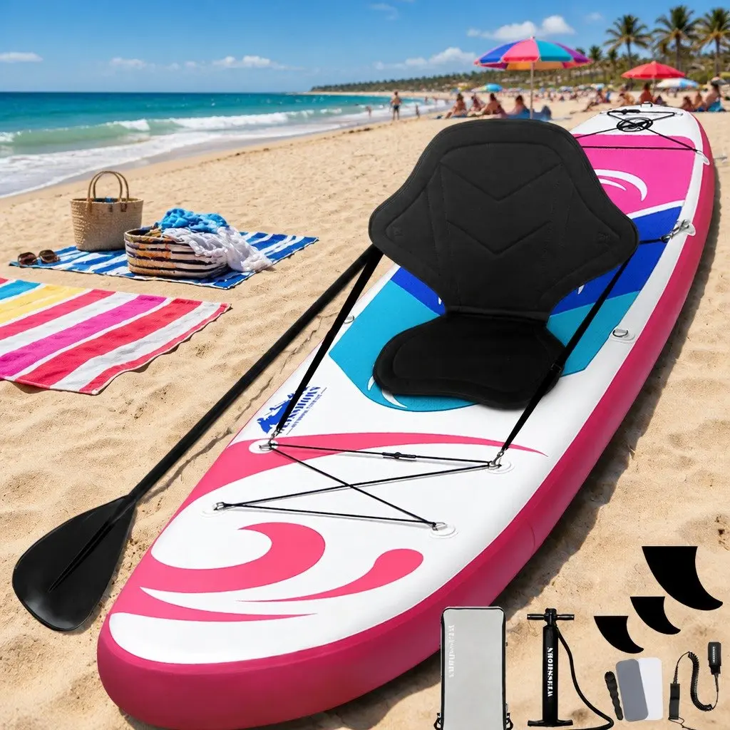 Inflatable Stand Up Paddle Board for Outdoor Recreation 11ft Pink