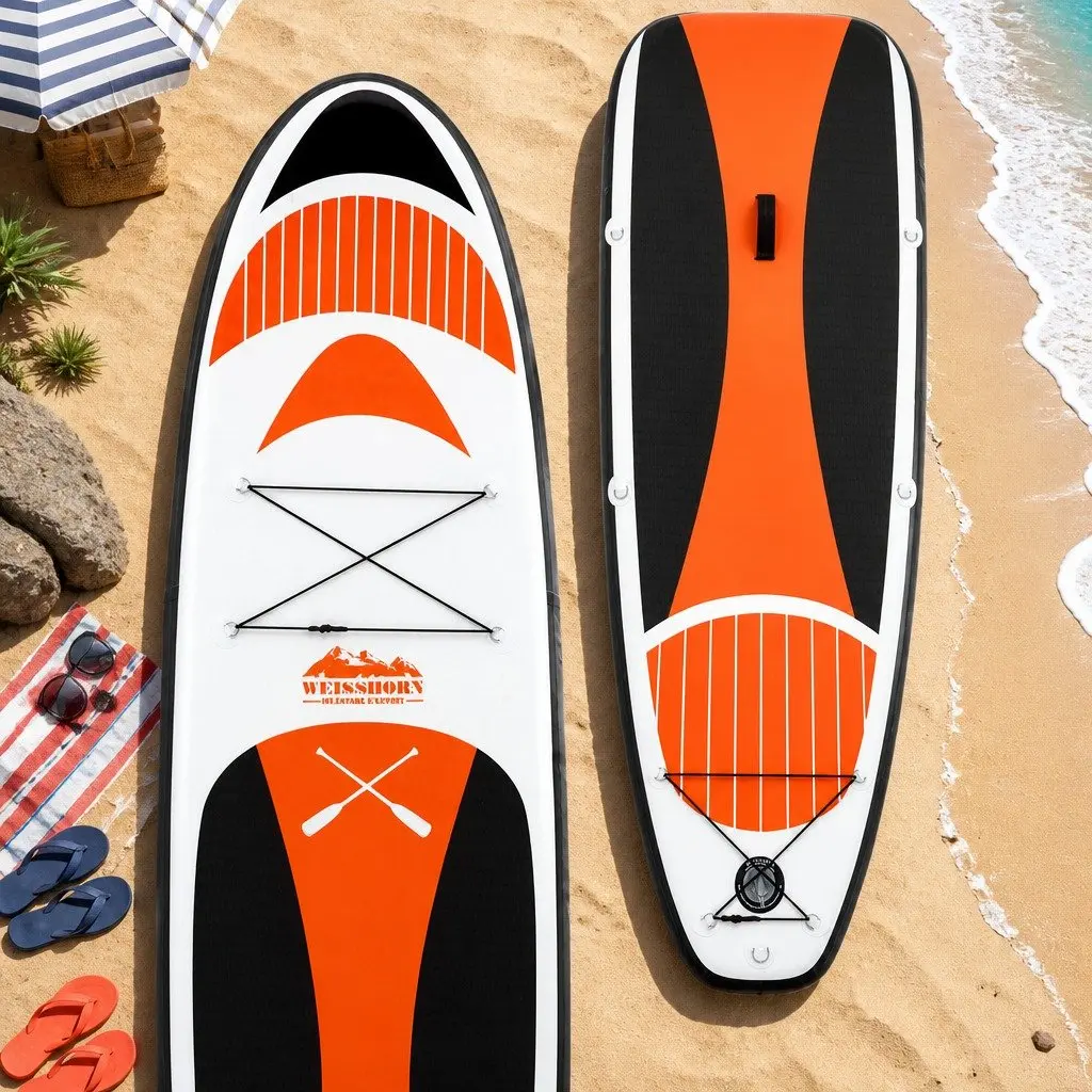 Inflatable Stand Up Paddle Board 11ft for Water Adventures with Adjustable Paddle