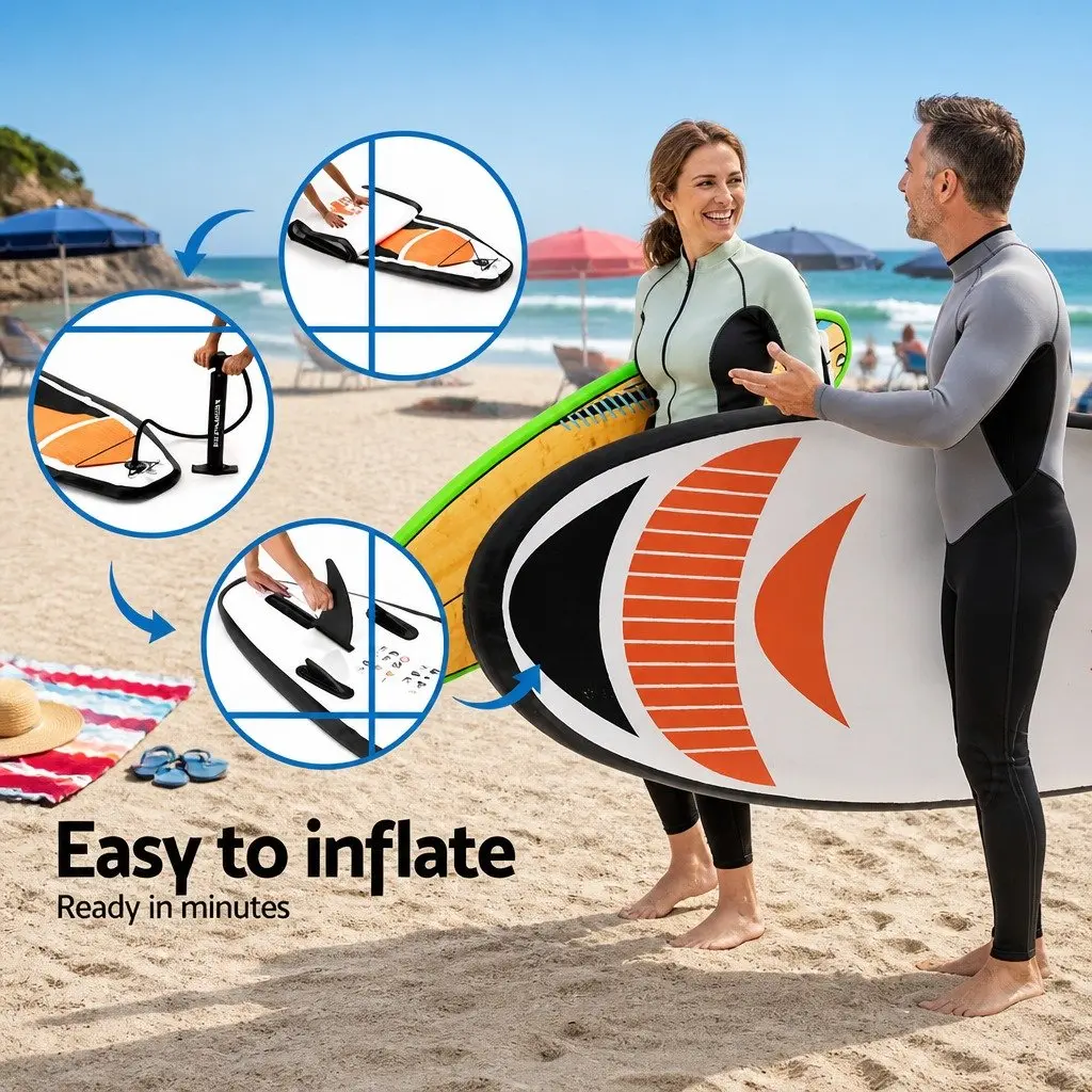 Inflatable Stand Up Paddle Board 11ft for Water Adventures with Adjustable Paddle