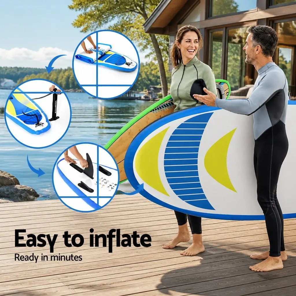11ft Inflatable Paddle Board in Yellow