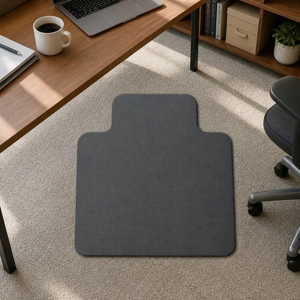 Chair Mat Hard Floor Carpet Protector 135cm x 114cm Office Home Gripper Back