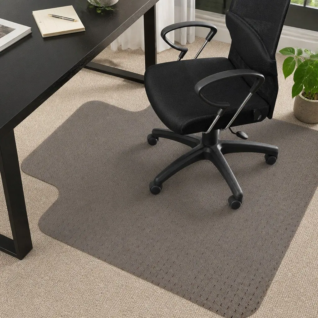 Chair Mat Hard Floor Carpet Protector 135cm x 114cm Office Home Gripper Back