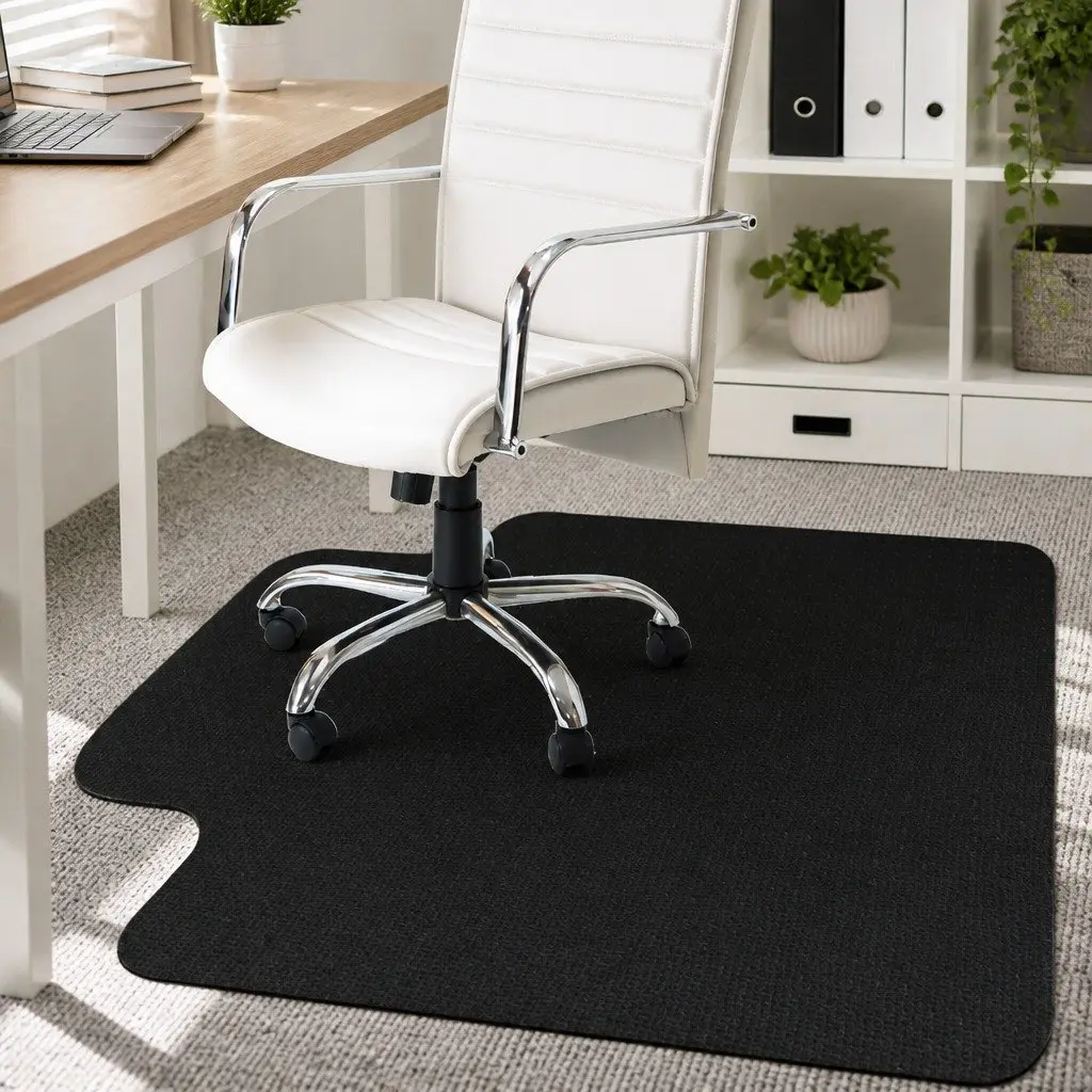 Chair Mat Hard Floor Carpet Protector 135cm x 114cm Office Home Gripper Back