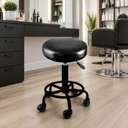 Specifications of Black PU Leather Salon Stool with Adjustable Height