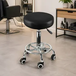 Bar Stools with Adjustable Height and PU Leather Seat