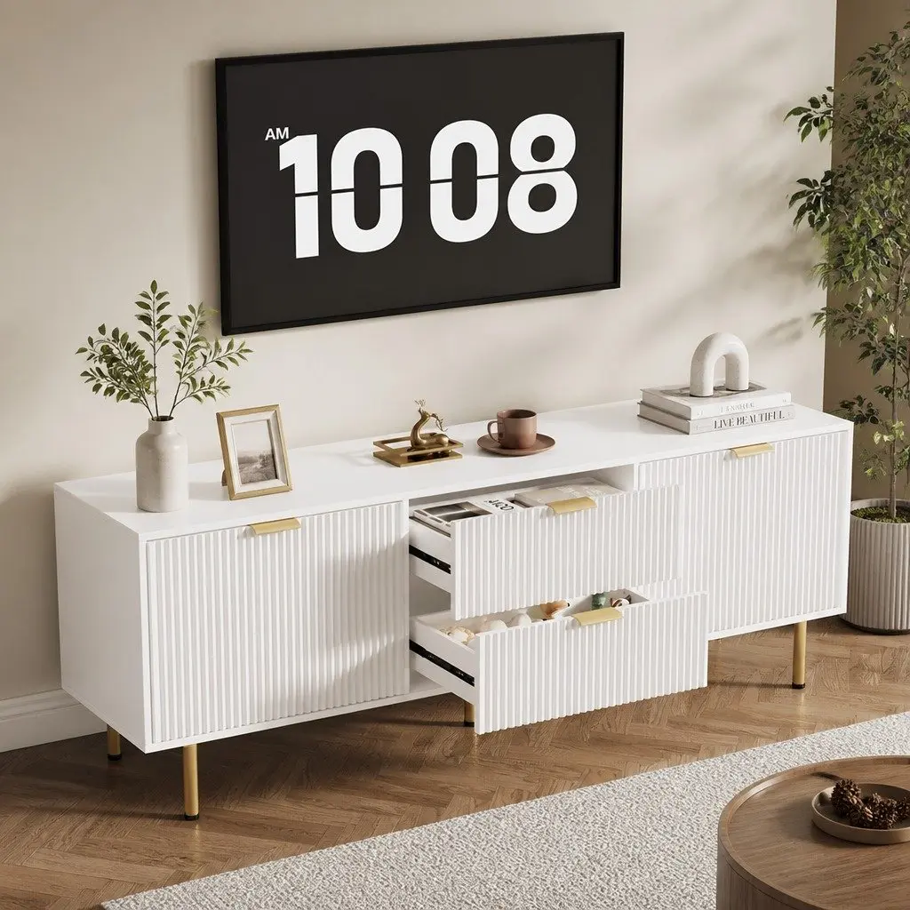 TV Entertainment Unit Cabinet for Living Room 160cm with Storage Doors