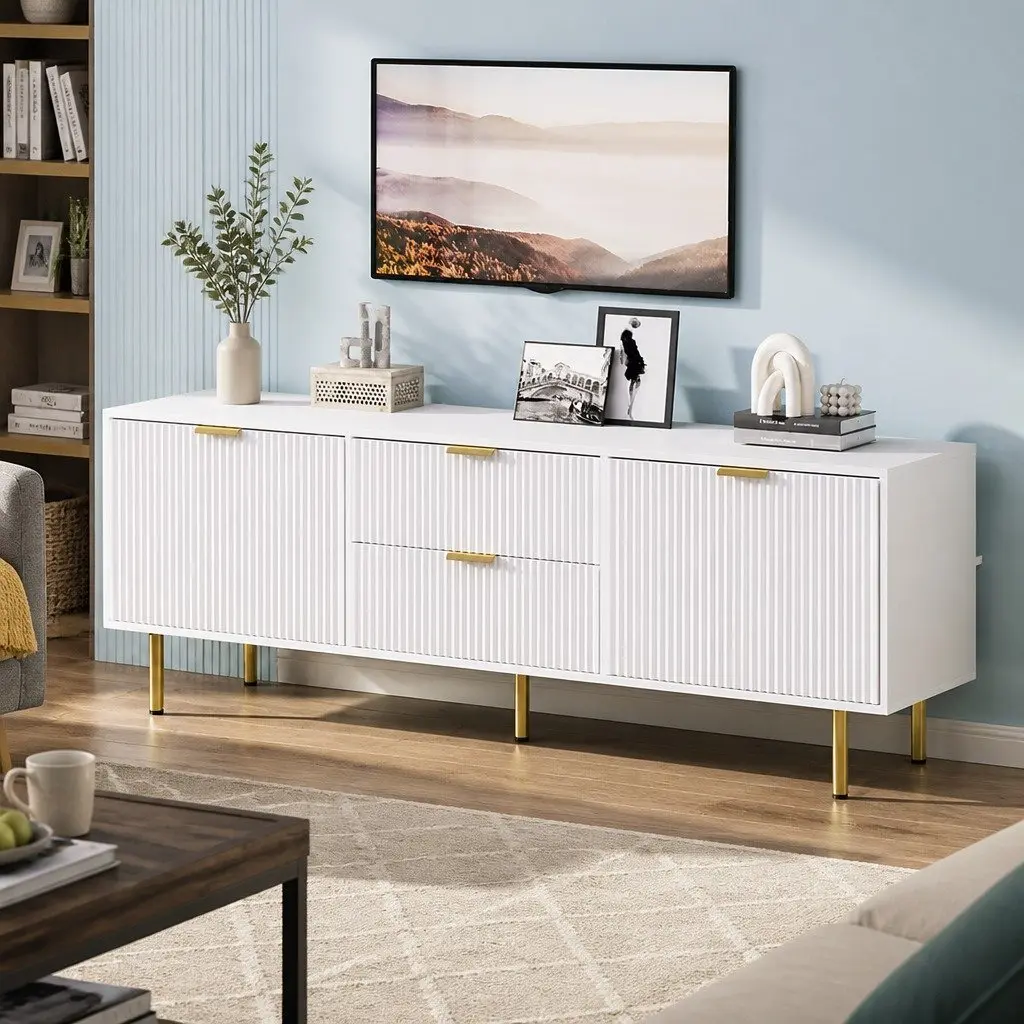 TV Entertainment Unit Cabinet for Living Room 160cm with Storage Doors