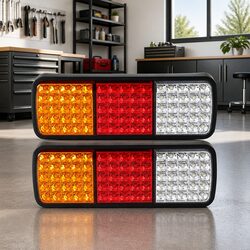 LED Tail Lights Pair 75 Stop Reverse Indicator 12V Ute Trailer Caravan Truck