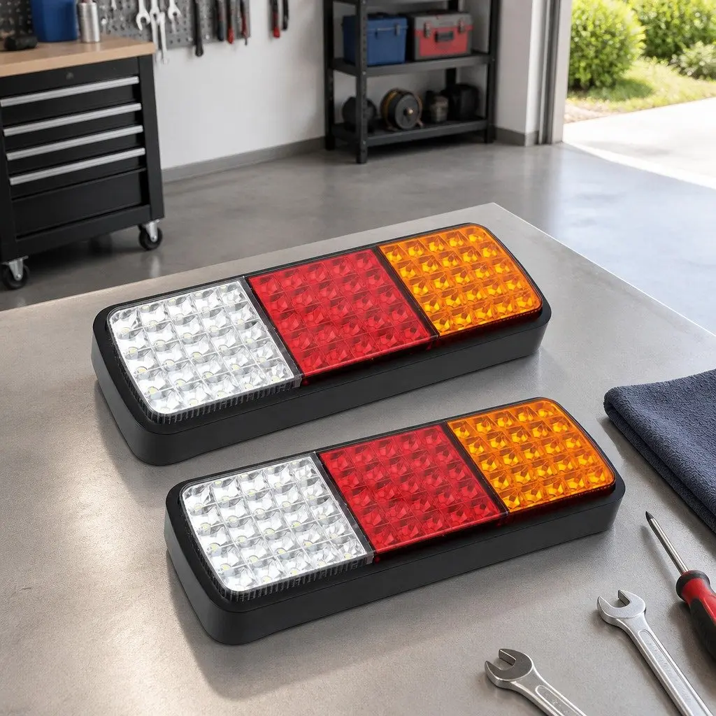 LED Tail Lights Pair 12V with 75 LEDs