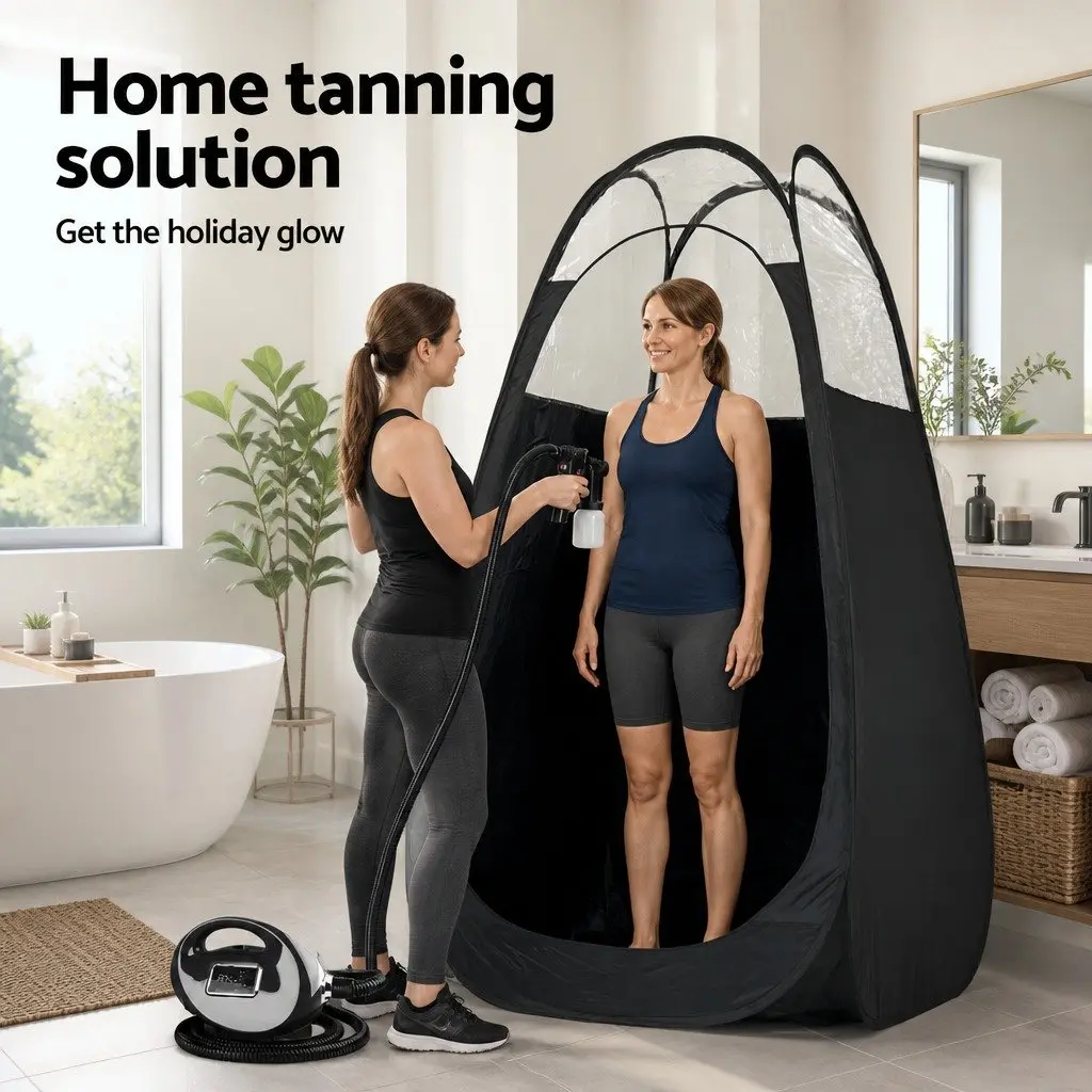 Spray Tan Machine 700W HVLP Professional Home Tanning Equipment Black