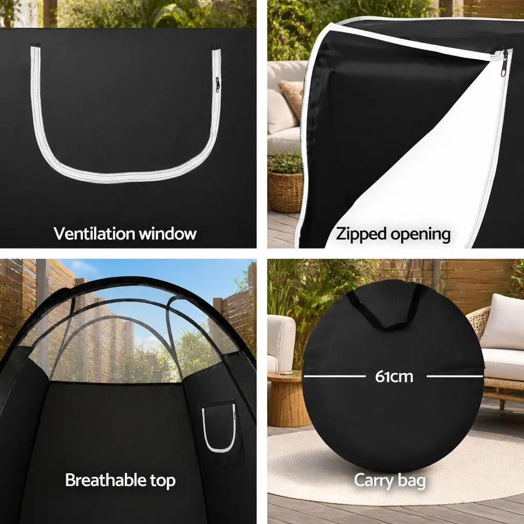 Spray Tanning Tent Portable for Professional Use Black