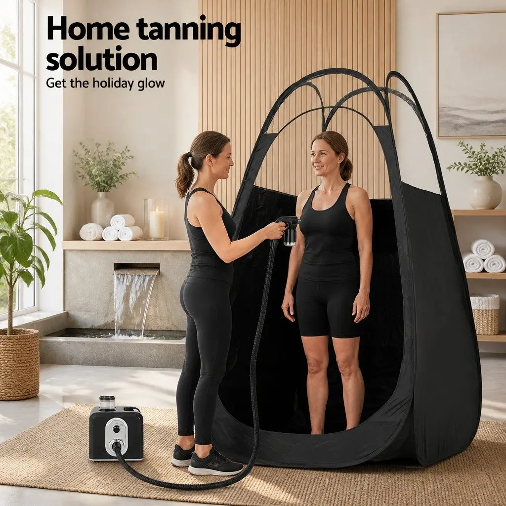 Spray Tan Machine Gun 500W HVLP Professional Tanning Equipment Black